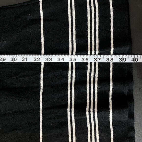 Ann Taylor M Mock Neck Black White Stripes Sweater Dress with Gold Buttons 267 - Picture 8 of 8